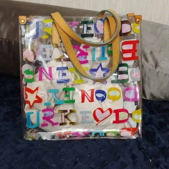 Dooney & Burke Colorful Transparent Tote Bag Super Cute Excellent Condition! - Picture 2 of 6